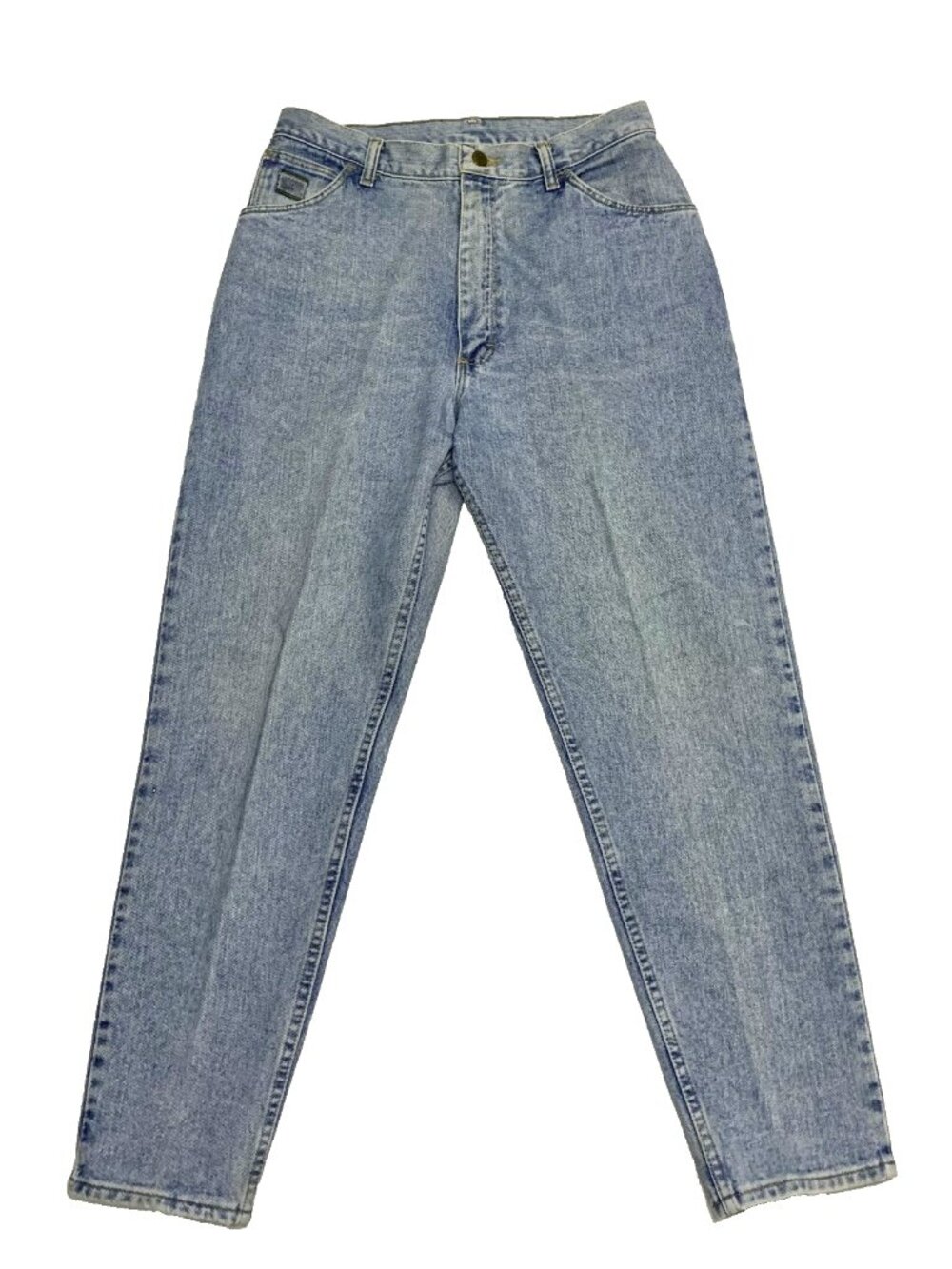 Vintage Wrangler Mom Jeans High Waisted Light Wash Denim Made in USA Size 12